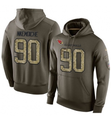 NFL Nike Arizona Cardinals #90 Robert Nkemdiche Green Salute To Service Men Pullover Hoodie