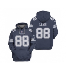 Men's Dallas Cowboys #88 CeeDee Lamb 2021 Navy Pullover Football Hoodie