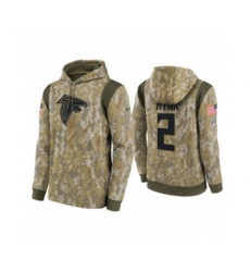 Men's Atlanta Falcons #2 Matt Ryan Camo 2021 Salute To Service Therma Performance Pullover Football Hoodie