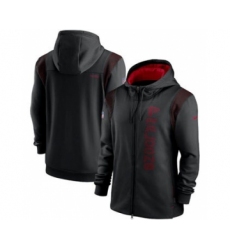 Men's Atlanta Falcons 2021 Black Sideline Team Performance Full-Zip Hoodie