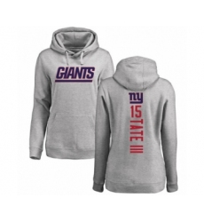 Football Women's New York Giants #15 Golden Tate III Ash Backer Pullover Hoodie
