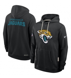 Men's Jacksonville Jaguars Black Sideline Standard Issue Initial Home Dri-FIT Pullover Hoodie