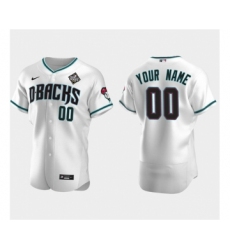 Men's Arizona Diamondbacks Actve Player Custom White 2023 World Series Flex Base Stitched Jersey