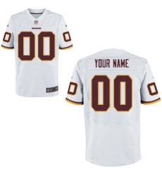 Mens Washington Redskins Nike White Custom Elite Jersey