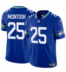 Youth Seattle Seahawks #25 Kenny McIntosh Royal 2024 F U S E Throwback Vapor Limited Stitched Football Jersey