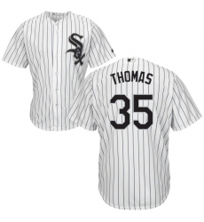 Youth Majestic Chicago White Sox #35 Frank Thomas Replica White Home Cool Base MLB Jersey