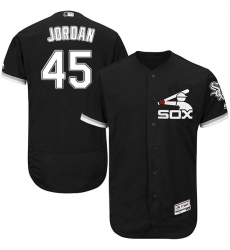 Men's Majestic Chicago White Sox #45 Michael Jordan Authentic Black Alternate Home Cool Base MLB Jersey
