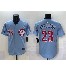 Men's Chicago Cubs #23 Ryne Sandberg Blue 'Ryne Sandberg Tribute' Vapor Limited V2 Stitched Baseball Jersey