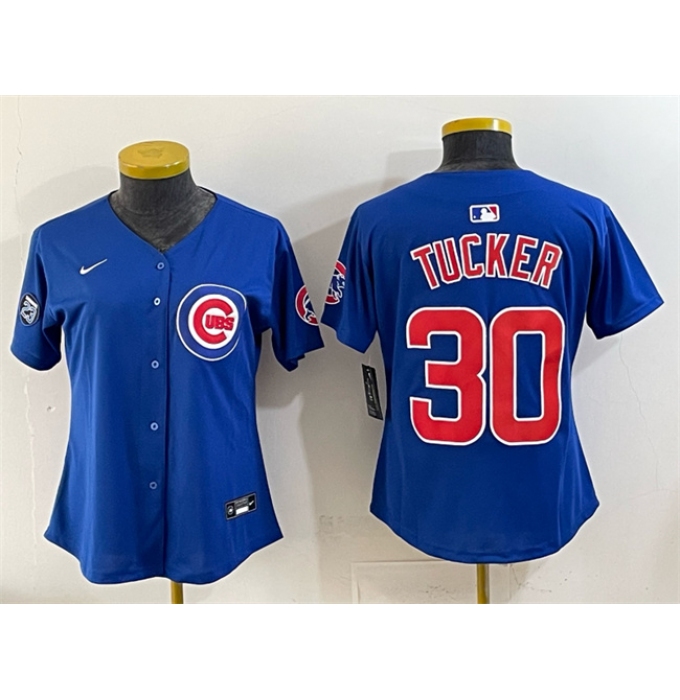 Youth Chicago Cubs #30 Kyle Tucker Royal 'Ryne Sandberg Tribute' Vapor Limited V2 Stitched Baseball Jersey