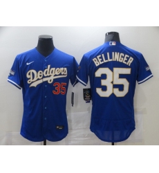 Men's Nike Los Angeles Dodgers #35 Cody Bellinger Blue Elite Champions Authentic Jersey