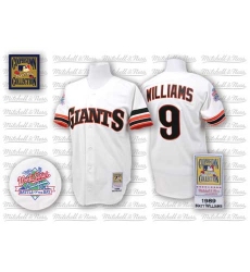 Men's Mitchell and Ness San Francisco Giants #9 Matt Williams Replica White Throwback MLB Jersey