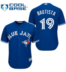 Youth Majestic Toronto Blue Jays #19 Jose Bautista Replica Blue Alternate MLB Jersey