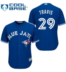 Youth Majestic Toronto Blue Jays #29 Devon Travis Authentic Blue Alternate MLB Jersey