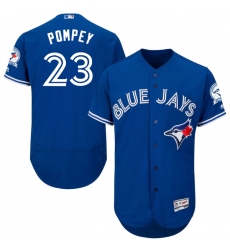 Men's Majestic Toronto Blue Jays #23 Dalton Pompey Blue Alternate Flex Base Authentic Collection MLB Jersey