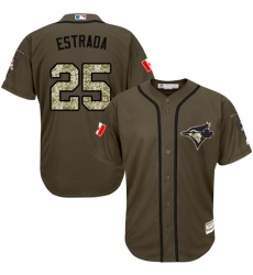 Youth Majestic Toronto Blue Jays #25 Marco Estrada Replica Green Salute to Service MLB Jersey