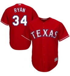 Men's Majestic Texas Rangers #34 Nolan Ryan Replica Red Alternate Cool Base MLB Jersey Men's Majestic Texas Rangers #34 Nolan Ryan Replica Red Alternate Cool Base MLB Jersey