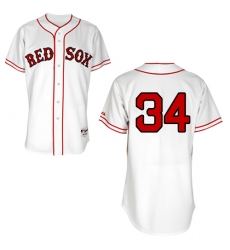 Men's Majestic Boston Red Sox #34 David Ortiz Replica White 1936 Turn Back The Clock MLB Jersey