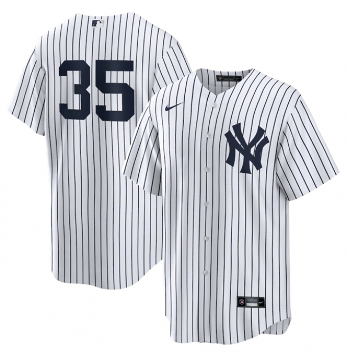 Men's New York Yankees #35 Cody Bellinger White 2024 Cool Base Stitched Baseball Jersey