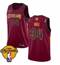 Youth Nike Cleveland Cavaliers #34 Tyrone Hill Swingman Maroon 2018 NBA Finals Bound NBA Jersey - Icon Edition