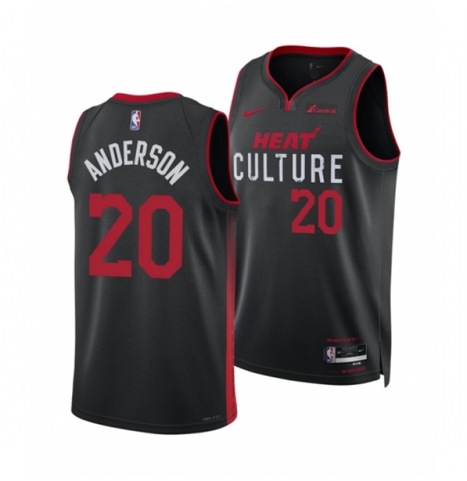 Men's Miami Heat #20 Kyle Anderson Black 2025 City Edition Stitched Basketball Jersey