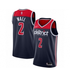 Women's Washington Wizards #2 John Wall Swingman Navy Blue Finished Basketball Jersey - Statement Edition