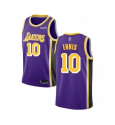 Women's Los Angeles Lakers #10 Tyler Ennis Authentic Purple Basketball Jerseys - Icon Edition