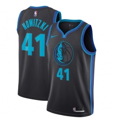 Women's Nike Dallas Mavericks #41 Dirk Nowitzki Swingman Charcoal NBA Jersey - City Edition