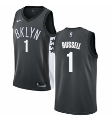 Women's Nike Brooklyn Nets #1 D'Angelo Russell Swingman Gray NBA Jersey Statement Edition