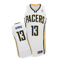 Youth Adidas Indiana Pacers #13 Paul George Authentic White Home NBA Jersey