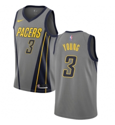 Women's Nike Indiana Pacers #3 Joe Young Swingman Gray NBA Jersey - City Edition