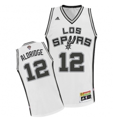 Men's Adidas San Antonio Spurs #12 LaMarcus Aldridge Authentic White Latin Nights NBA Jersey