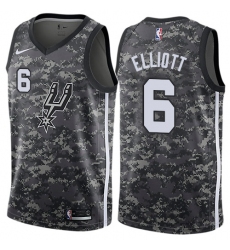 Youth Nike San Antonio Spurs #6 Sean Elliott Swingman Camo NBA Jersey - City Edition