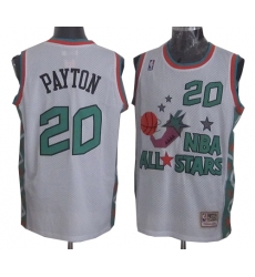 Men's Mitchell and Ness Oklahoma City Thunder #20 Gary Payton Authentic White 1996 All Star Throwback NBA Jersey
