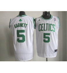 Celtics #5 Kevin Garnett Stitched White NBA Jersey