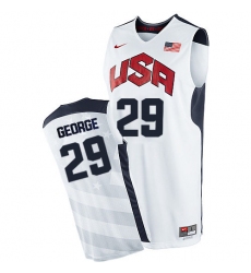 Men's Nike Team USA #29 Paul George Swingman White 2012 Olympics Basketball Jersey