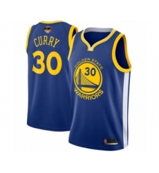 Youth Golden State Warriors #30 Stephen Curry Swingman Royal Blue 2019 Basketball Finals Bound Basketball Jersey - Icon Edition