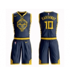 Women's Nike Golden State Warriors #10 Tim Hardaway Swingman Navy Blue NBA Suit Jersey - City Edition