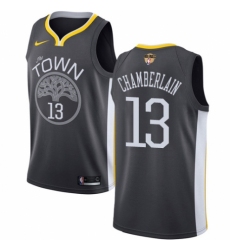 Men's Nike Golden State Warriors #13 Wilt Chamberlain Swingman Black Alternate 2018 NBA Finals Bound NBA Jersey - Statement Edition
