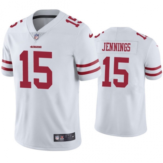 Mens San Francisco 49ers #15 Jauan Jennings Nike White Vapor Limited ...