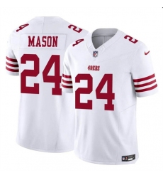 Men's San Francisco 49ers #24 Jordan Mason White 2023 F.U.S.E. Football Stitched Jersey Men's San Francisco 49ers #24 Jordan Mason White 2023 F.U.S.E. Football Stitched Jersey