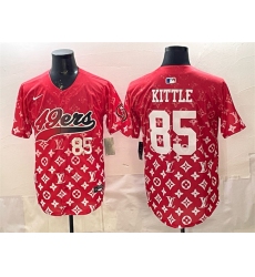Men's San Francisco 49ers #85 George kittle Red Limited Stitched Baseball Jersey