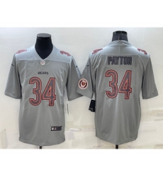 Men's Chicago Bears #34 Walter Payton LOGO Grey Atmosphere Fashion 2022 Vapor Untouchable Stitched Limited Jersey