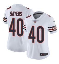 Women's Nike Chicago Bears #40 Gale Sayers White Vapor Untouchable Limited Player NFL Jersey