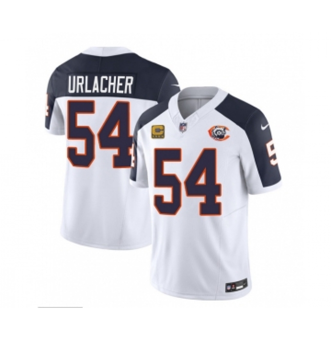 Chicago Bears Brandjerseyscheap Cheap Jerseys Cheap Nfl Jerseys NFL   Mens Chicago Bears 54 Brian Urlacher White Navy 2023 FUSE 4 Star C Throwback Limited Football Stitched Game Jersey 9132 680X700 