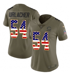 Women's Nike Chicago Bears #54 Brian Urlacher Limited Olive/USA Flag Salute to Service NFL Jersey Women's Nike Chicago Bears #54 Brian Urlacher Limited Olive/USA Flag Salute to Service NFL Jersey