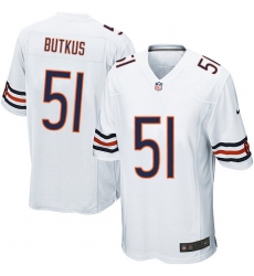 Men's Nike Chicago Bears #51 Dick Butkus Game White NFL Jersey