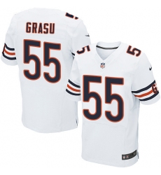 Men's Nike Chicago Bears #55 Hroniss Grasu Elite White NFL Jersey