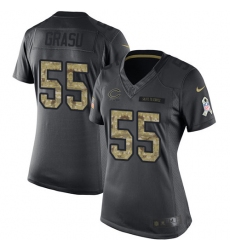 Women's Nike Chicago Bears #55 Hroniss Grasu Limited Black 2016 Salute to Service NFL Jersey