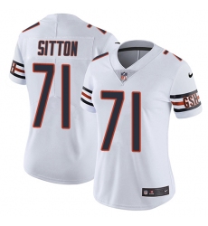Women's Nike Chicago Bears #71 Josh Sitton White Vapor Untouchable Limited Player NFL Jersey