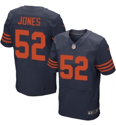 Men's Nike Chicago Bears #52 Christian Jones Elite Navy Blue Alternate NFL Jersey